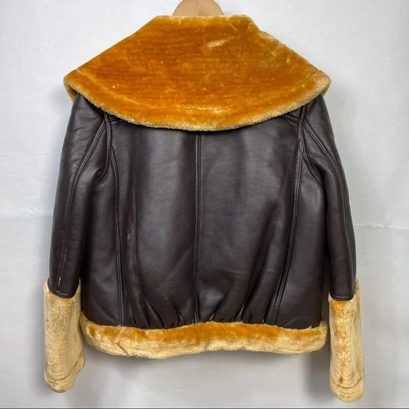 New Walter baker Eduardo faux fur trim leather jacket - Picture 11 of 16